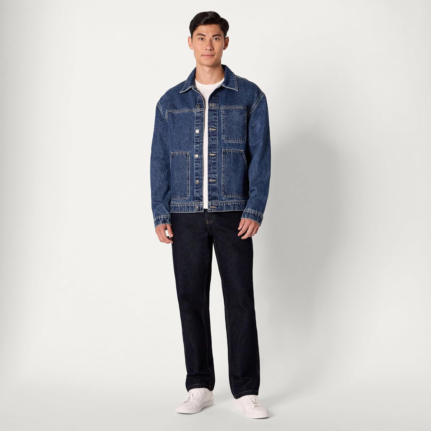 Thumbnail 4 de Amazon Essentials Men's Rigid Denim Relaxed-Fit Utility Jacket