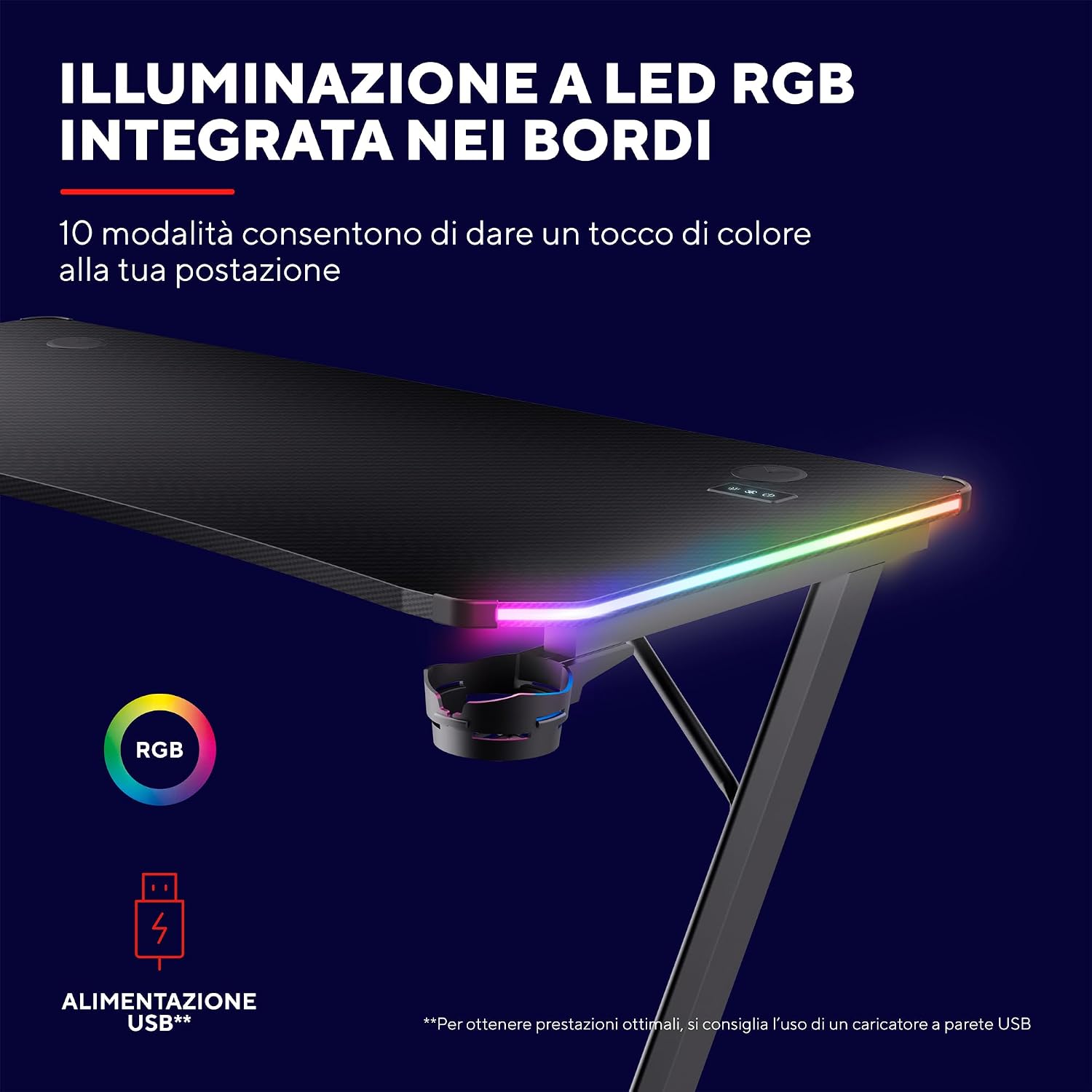 Thumbnail 3 de Trust Gaming GXT 709 Luminus Scrivania 120x60 RGB