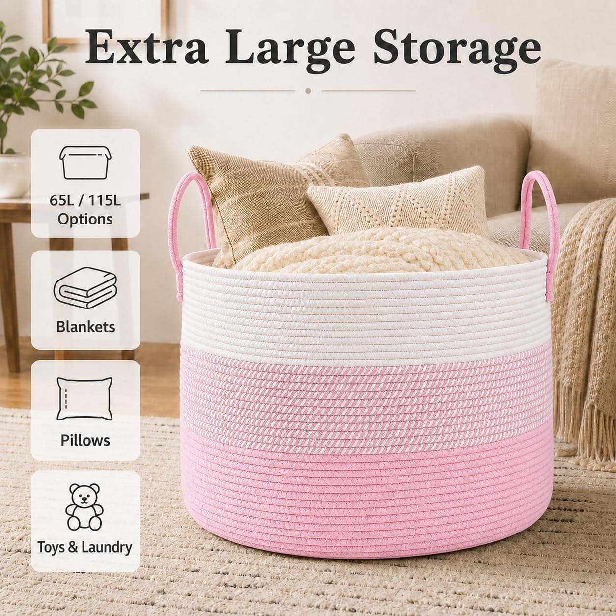 Detalle de JMvicyroam Blanket Basket, 115L