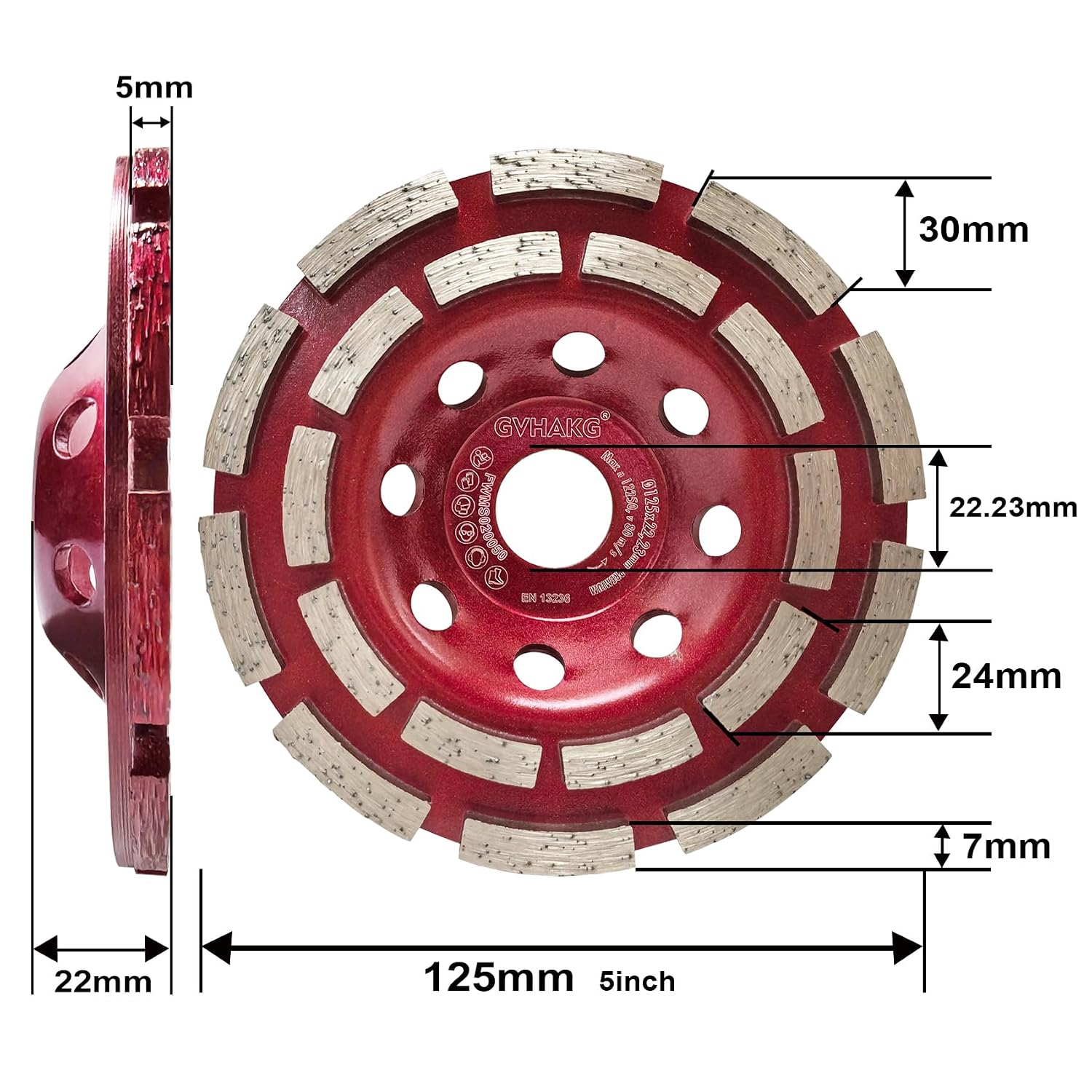 Thumbnail 1 de GVHAKG Diamant Schleiftopf 125 mm