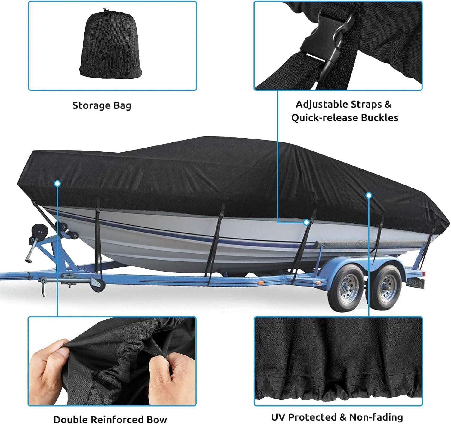 Thumbnail 3 de Mancro Boat Cover 16–18.5 ft
