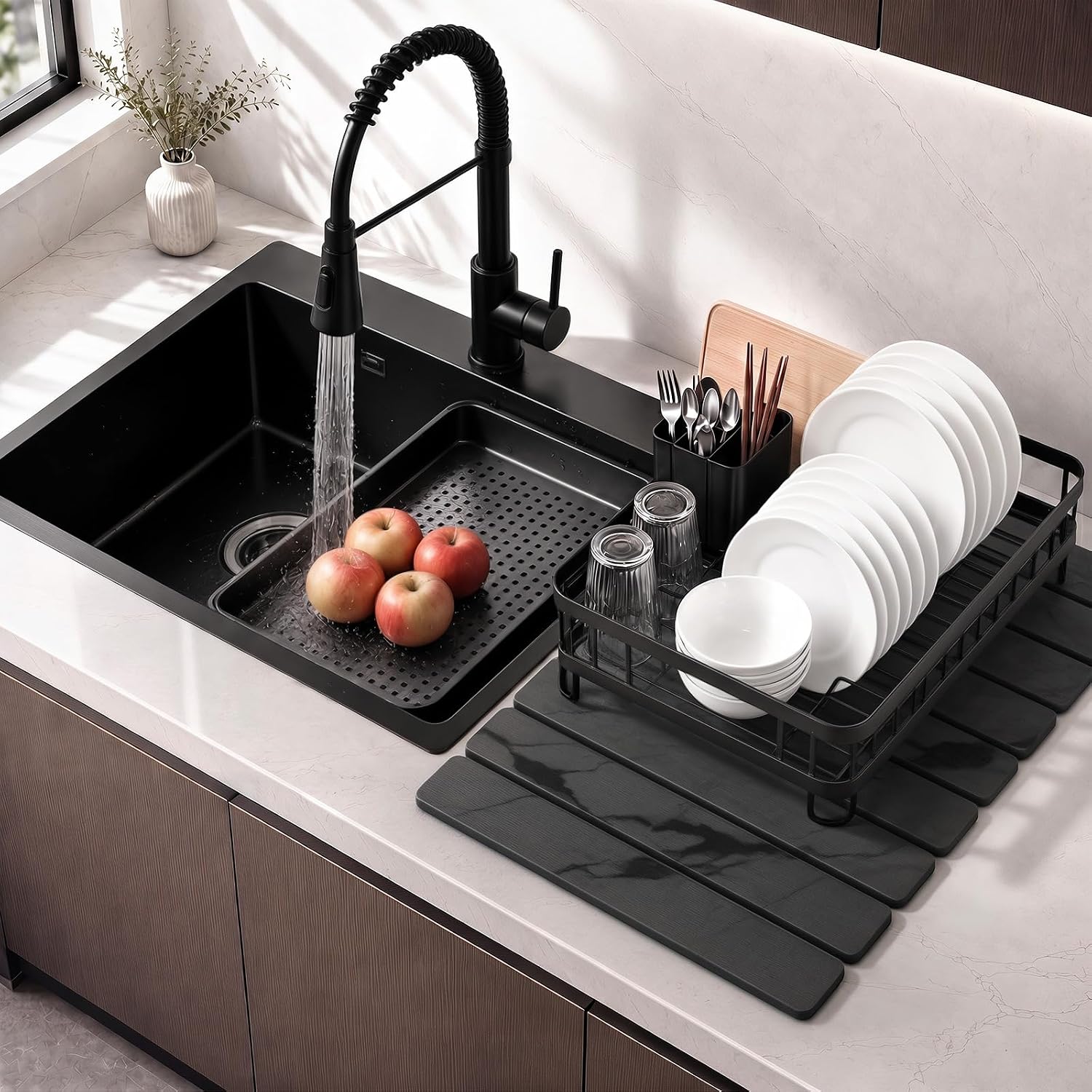 Detalle 2 de Diatomaceous Earth Drying Mat 24"×16" & 8"×4" 🧽