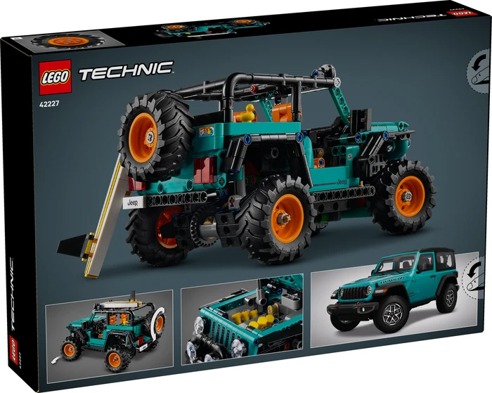 Detalle de LEGO Technic Jeep Wrangler Rubicon Geländewagen 42227 – technischer Geländeliner mit echter Lenkung