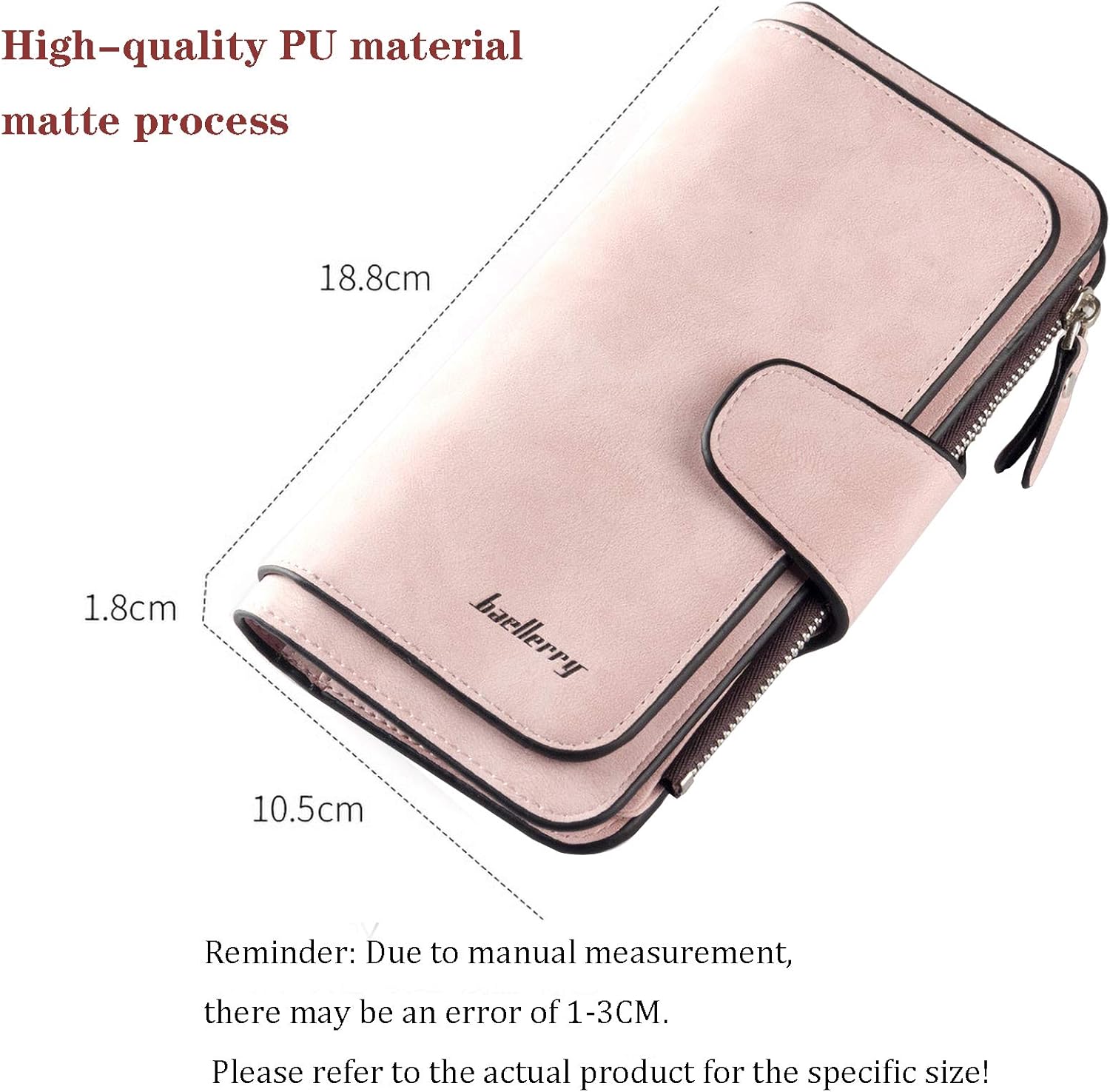 Thumbnail 1 de ZhengYue RFID Blocking Ladies Purse: Soft PU Leather Wallet with 16 Card Slots