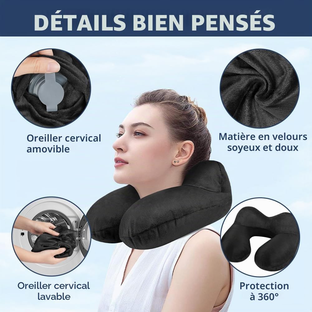 Detalle de Flintronic Coussin de Voyage Gonflable 2 pièces