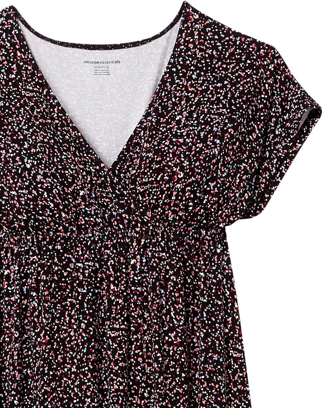 Thumbnail 4 de Amazon Essentials Damen tailliertes Maxikleid mit Empire-Taillierung, Schwarz Konfettimuster, L