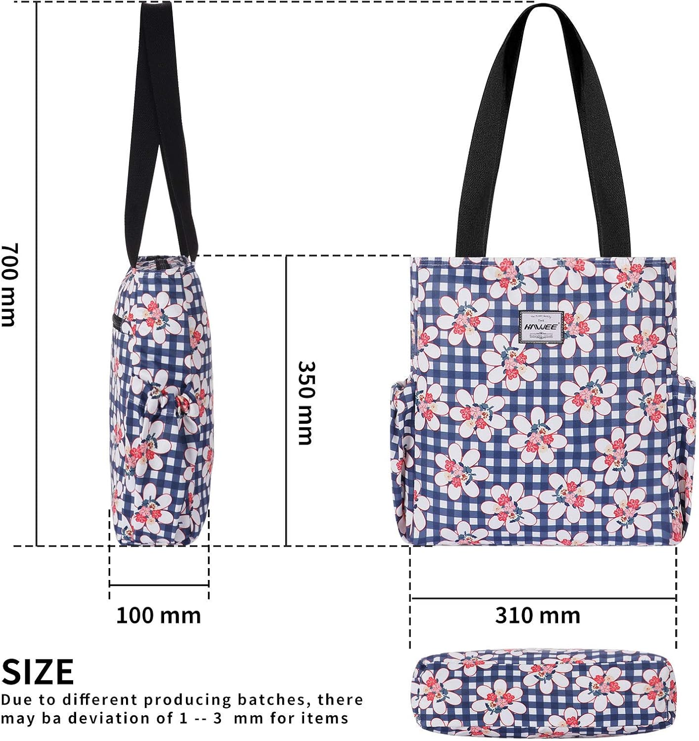Thumbnail 6 de HAWEE Bolsa Mujer Bandolera Grande Impermeable Multifuncional