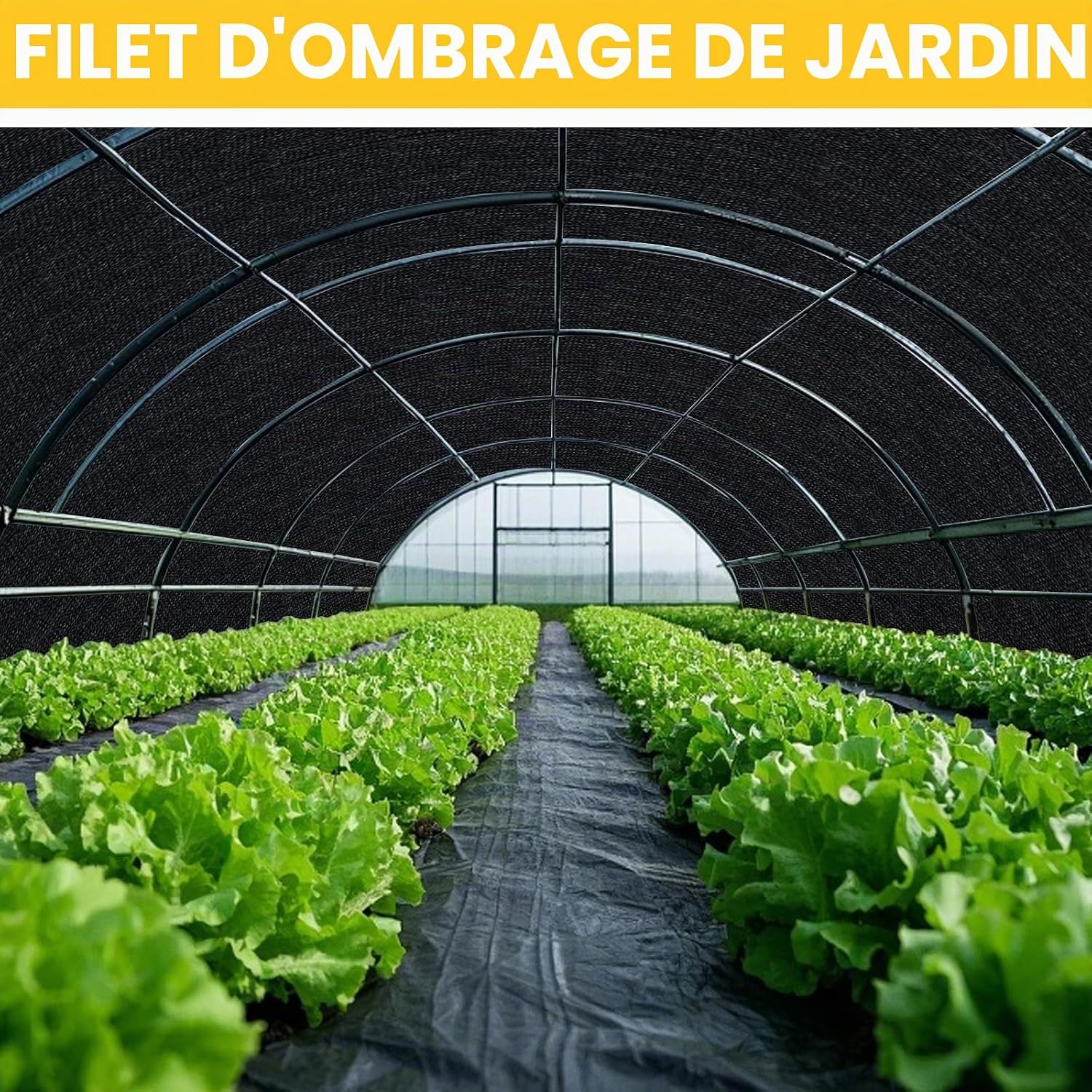 Thumbnail 3 de Filet d'ombrage avec œillets - Beige, 3 x 4 m, 90% d'ombrage, résistant UV