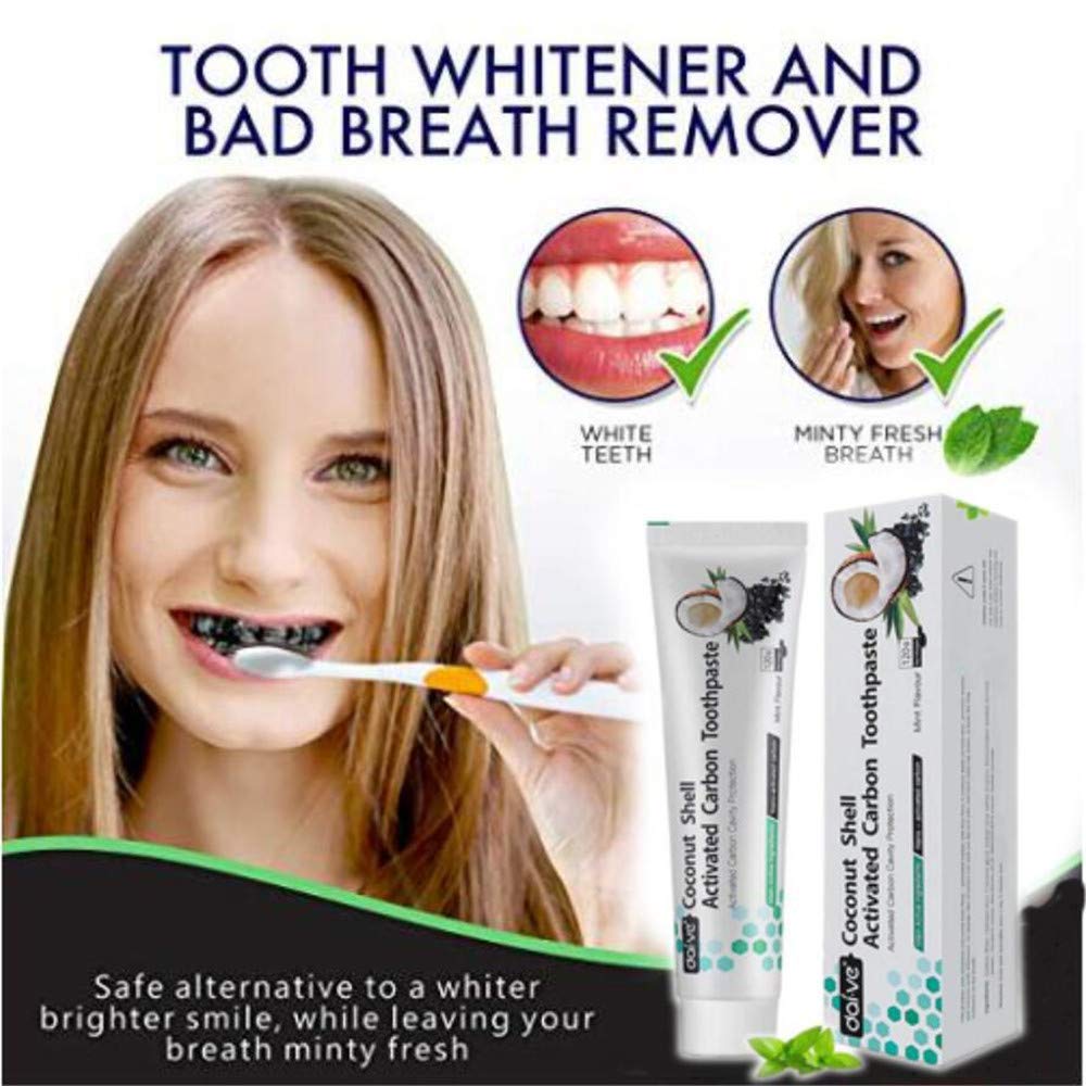 Thumbnail 2 de Aktivkohle-Zahnpasta Kokos (2 Packs) – fluoridfrei, natürliche Whitening-Pflege für empfindliche Zähne