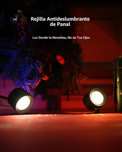 Detalle 2 de LuminexDesigns AURI WL01, pack de 2 lámparas de pared LED RGB recargables, negras