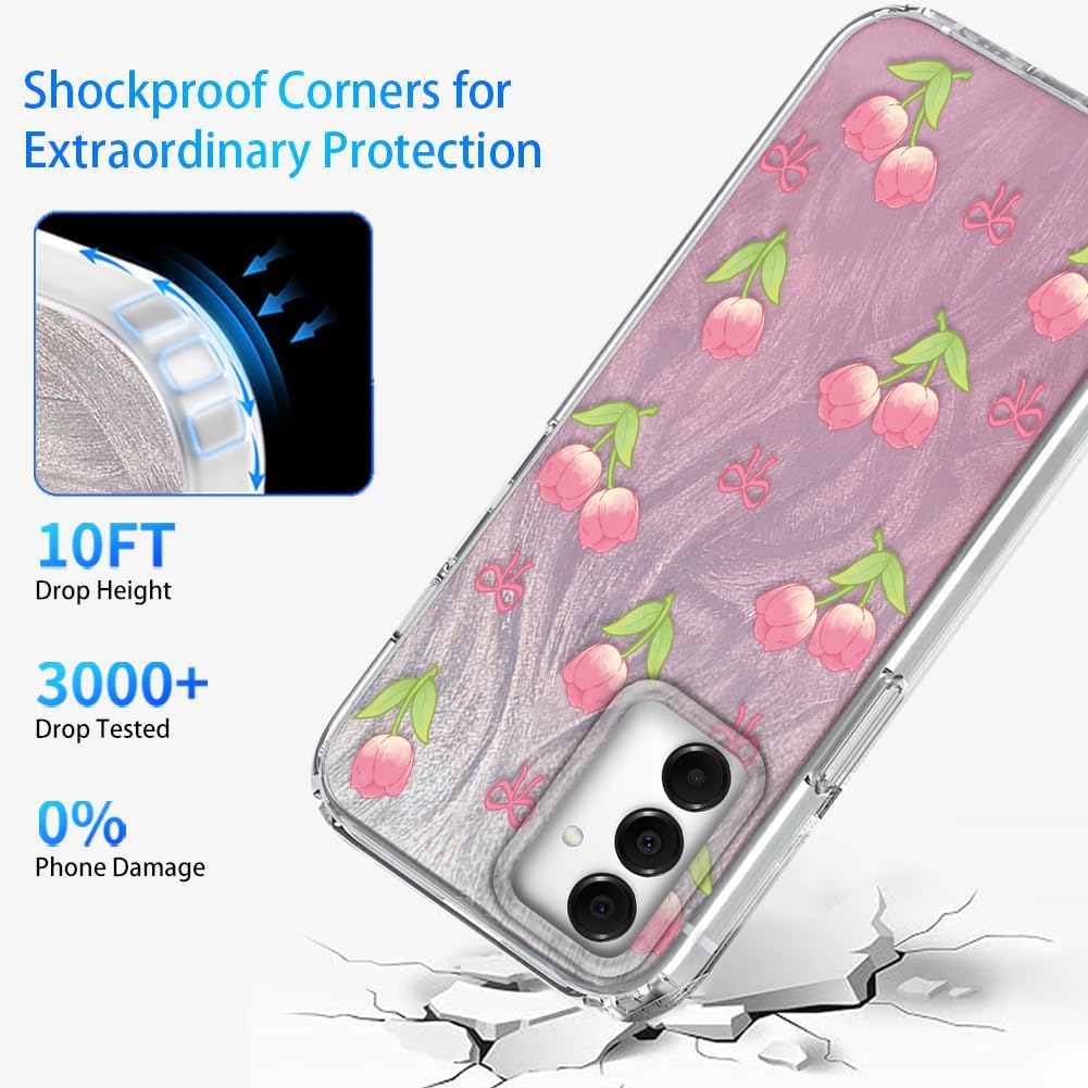 Thumbnail 1 de Tedyhulle Hülle für Samsung Galaxy A13 4G/5G & A04S – dünne TPU-Schutzhülle mit rosa Blumen-Design