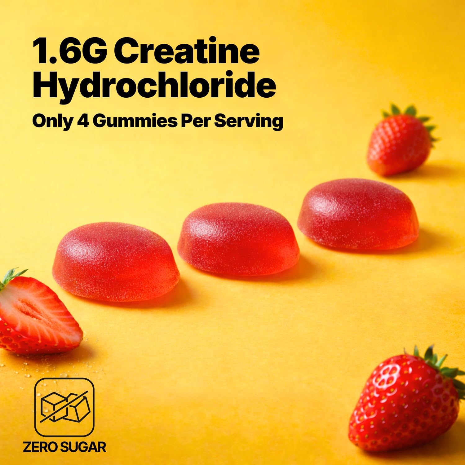 Detalle 2 de Speed Bites SBHClRED120 creatine HCl-gummies, suikervrij en vegan