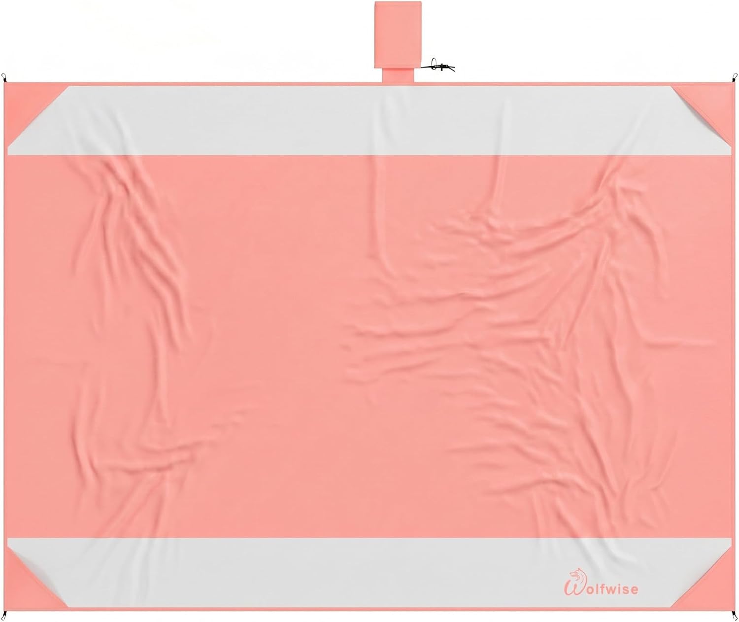 Detalle de Wolfwise Beach Blanket, 274 x 200 cm Waterproof Sandproof Mat, Pink