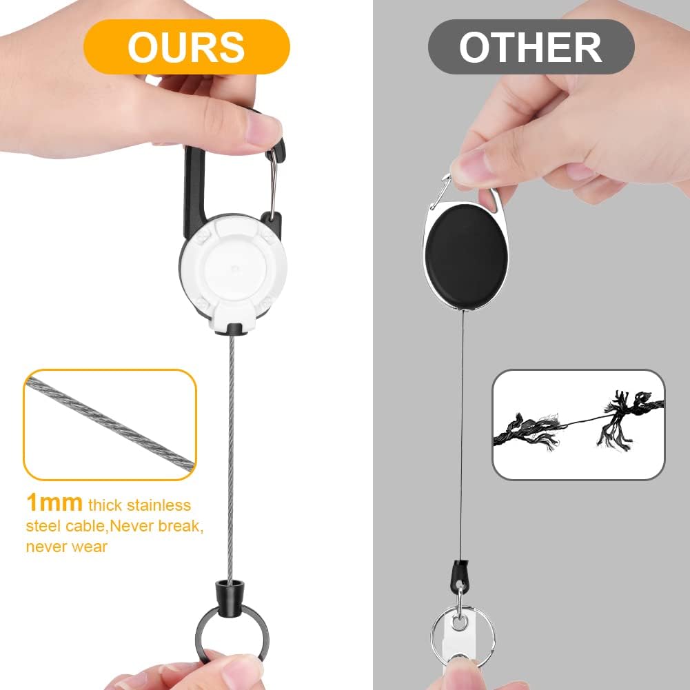 Thumbnail 3 de Vicloon Bobine de Badge – Lot de 2 porte-badge rétractables robustes et polyvalents