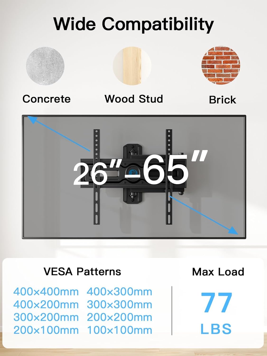 Detalle 2 de Pipishell PIMF9 TV Wall Mount 65