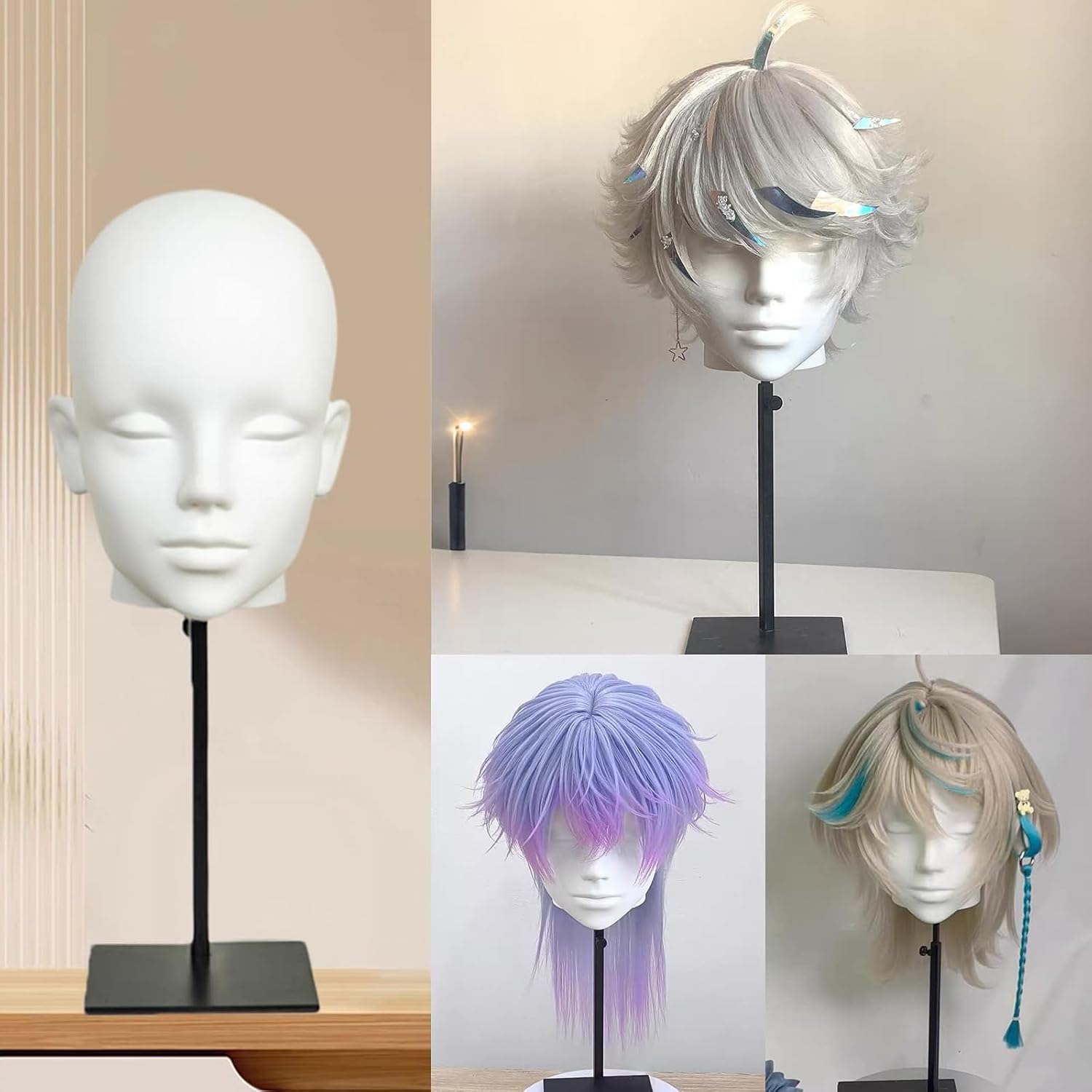 Thumbnail 5 de VEELTRAS Male Bald Mannequin Head for Wigs ๐ญ