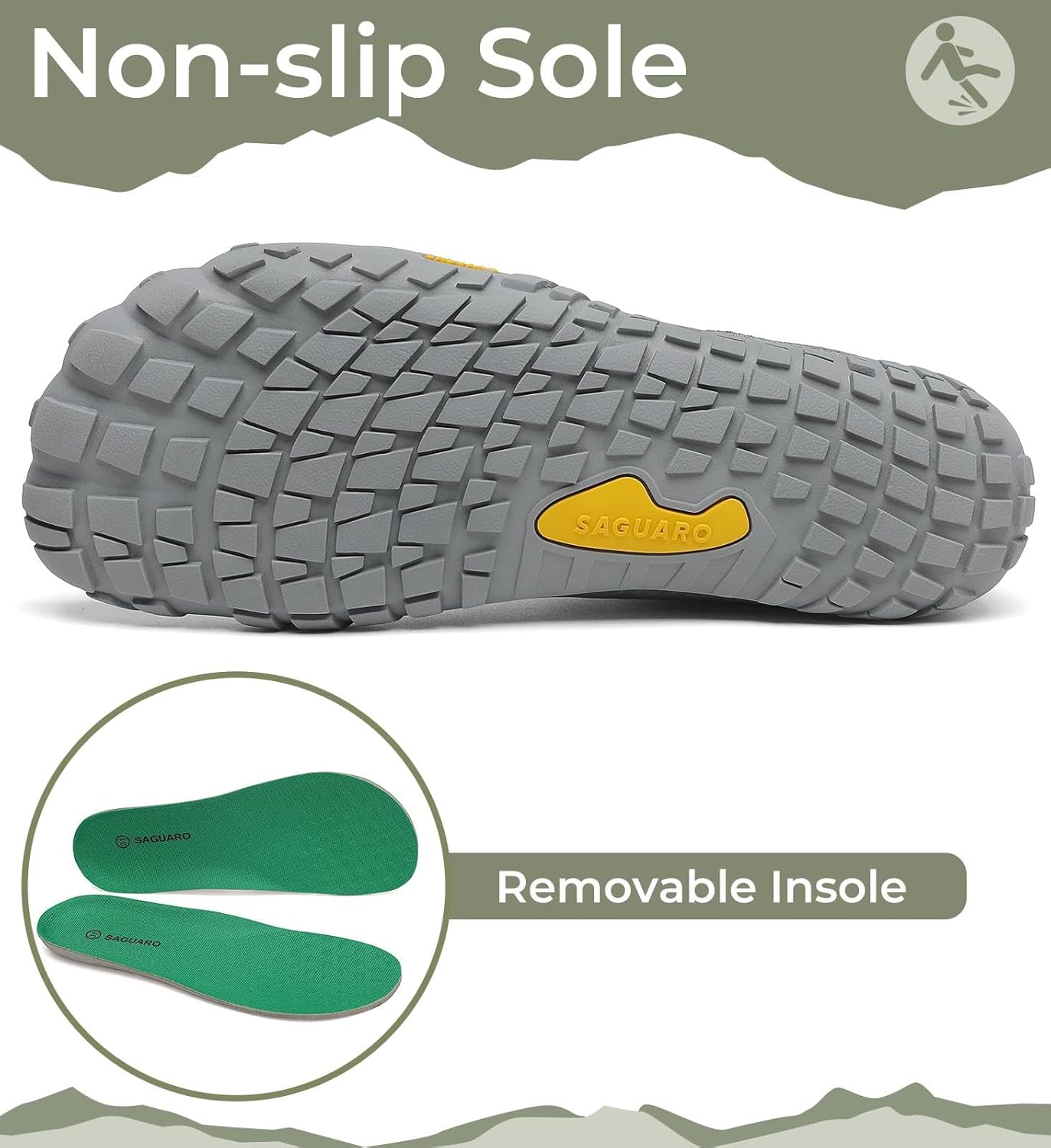 Thumbnail 3 de SAGUARO Barfußschuhe Unisex für Indoor & Outdoor Fitness, Größen 36–48