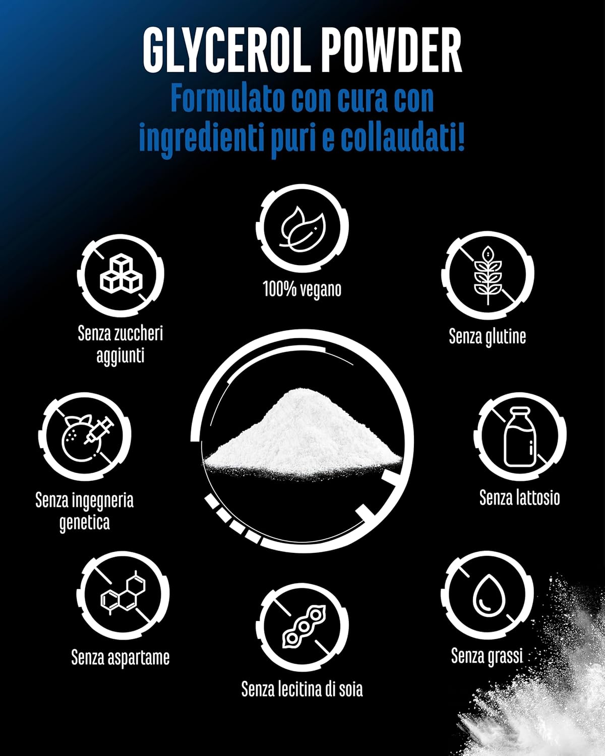 Detalle 2 de GEN GERMAN ELITE NUTRITION GlycoPump® 300 g (glicerolo puro in polvere al 65%) vegano e senza additivi