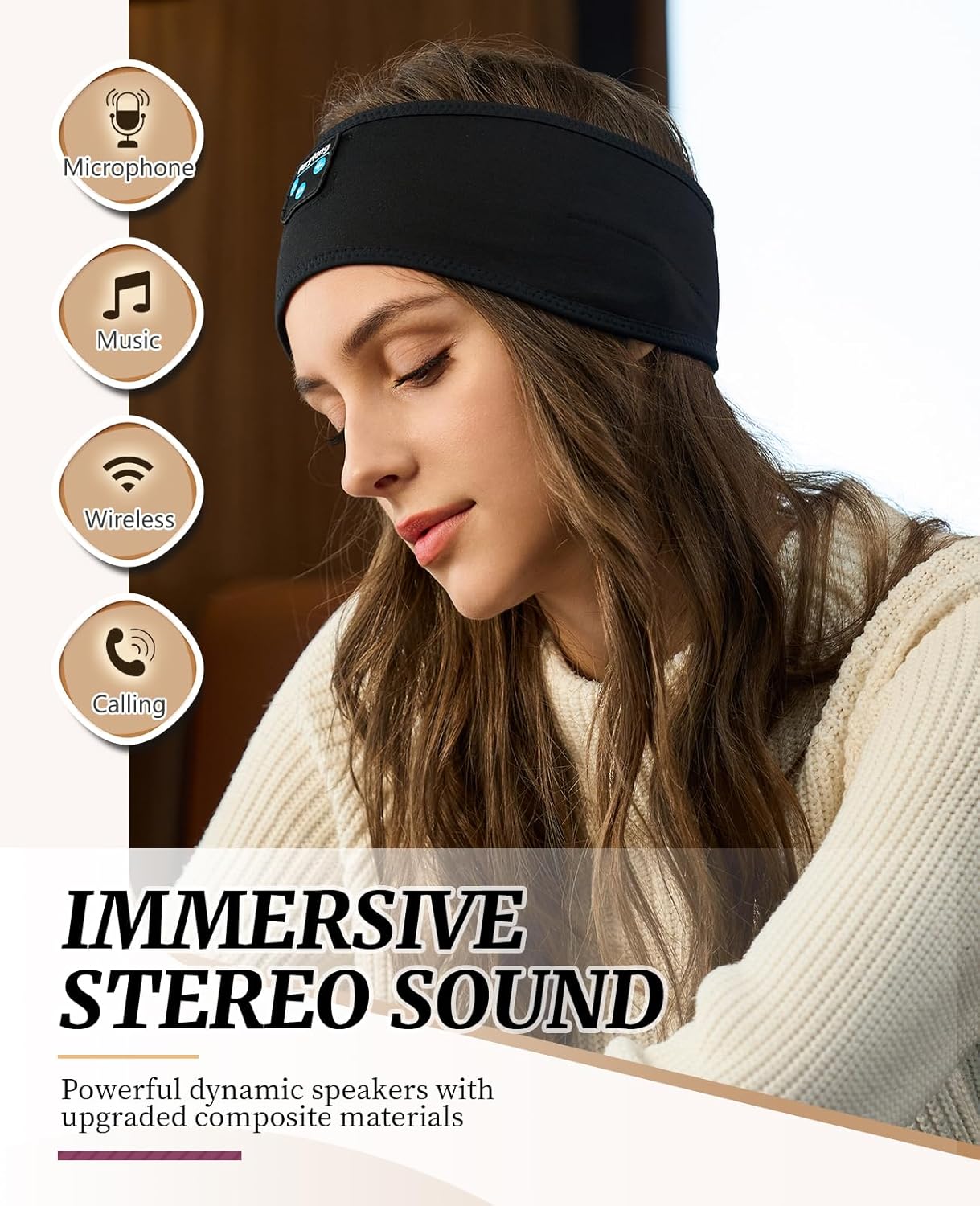Thumbnail 3 de Perytong Sleep Headphones: Wireless Headband for Relaxing Sleep and Gentle Workouts
