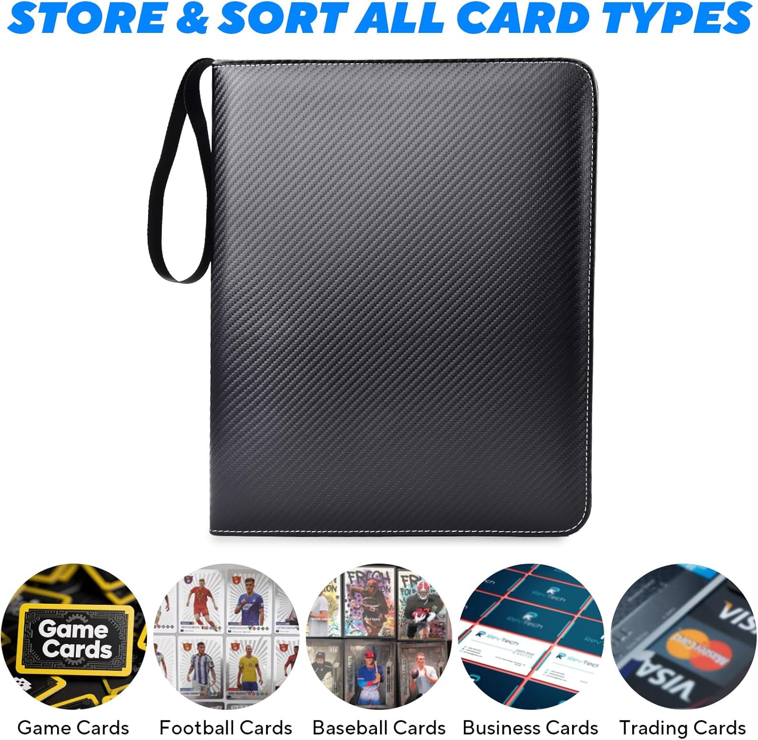 Detalle 2 de ULLTOON Portable 9-Pocket 990-Card Binder