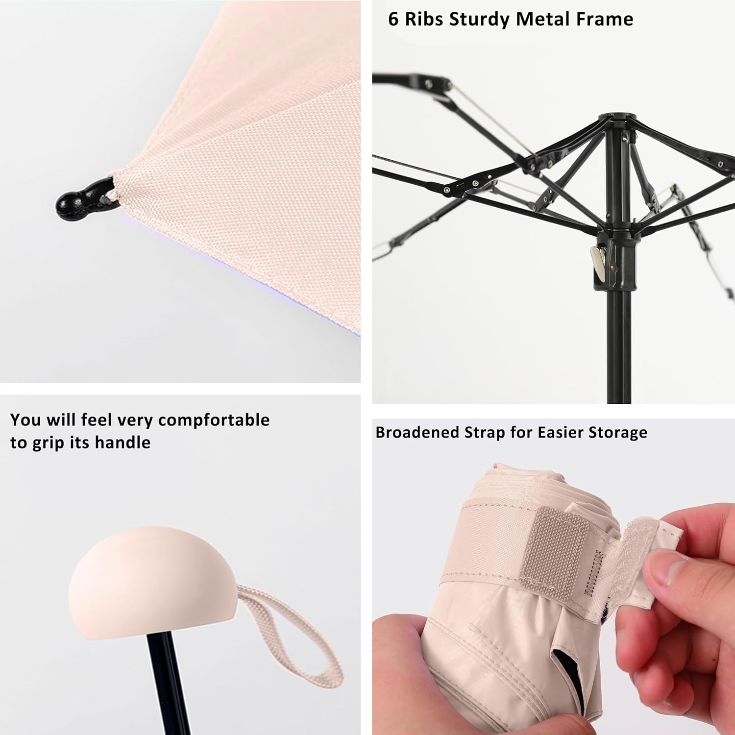 Thumbnail 6 de BAODINI Travel Mini Umbrella for Purse with Case (UPF 50+ UV Protection) – small compact pocket umbrella