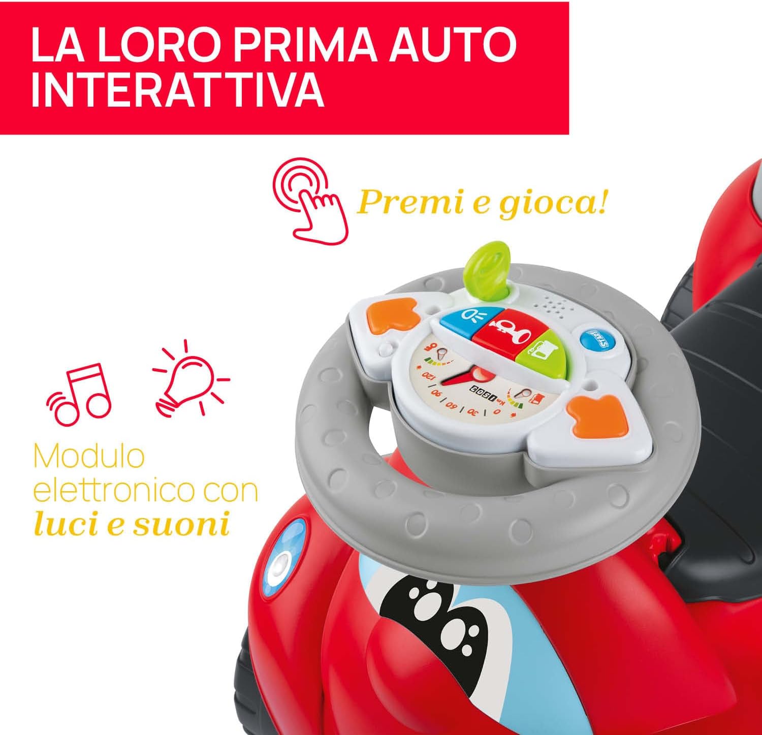 Thumbnail 3 de Chicco Billy Walk&Ride Eco+ 2-in-1: girello e cavalcabile evolutivo in plastica riciclata (Rosso)