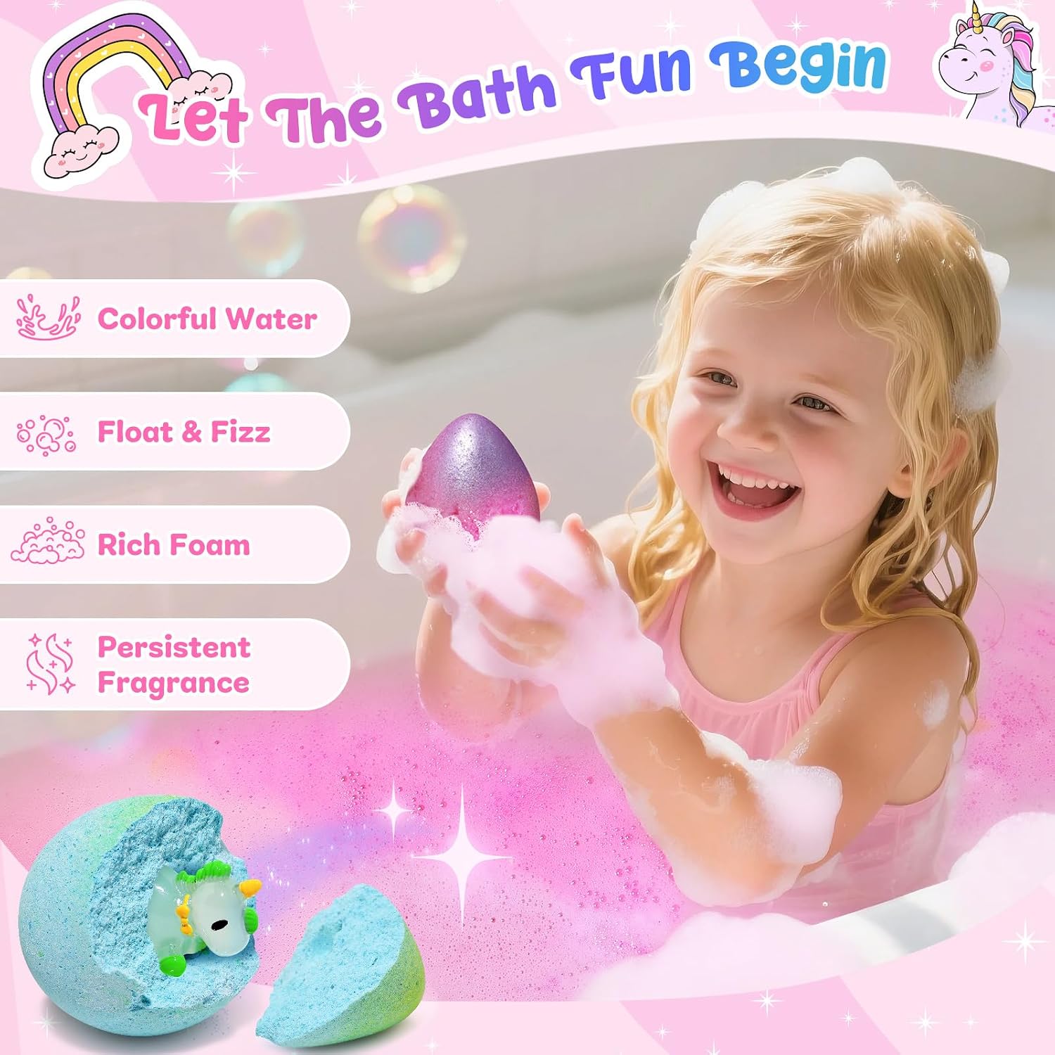 Thumbnail 6 de Bofuoos Unicorn Bath Bombs 9-pack for kids