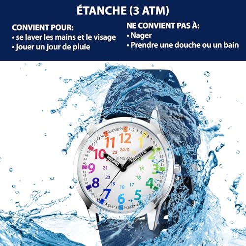 Detalle de SIMSAM Montre Enfant Garçon et Fille — Analogue Bleu Marine