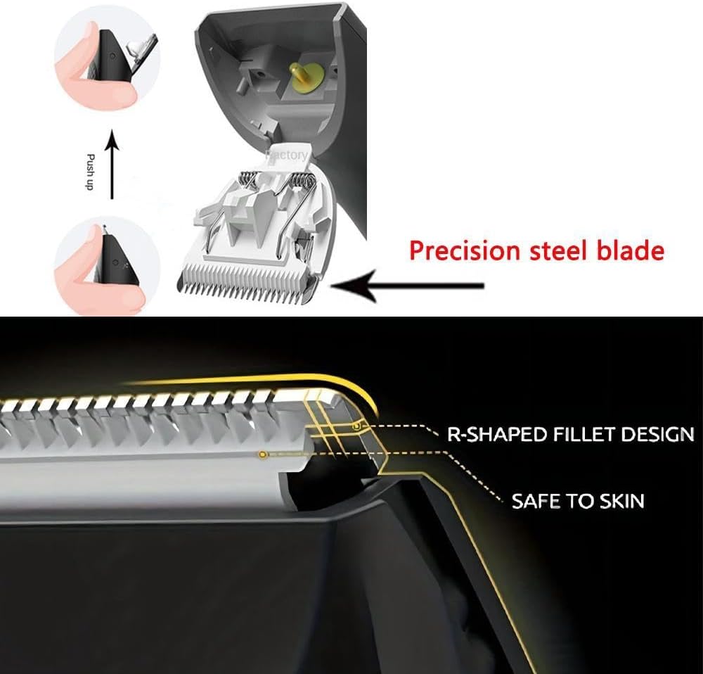 Thumbnail 6 de Body Hair Trimmer Men Pubic Hair Trimmer with Ceramic Blade Heads & LED Display (IPX7 Waterproof)