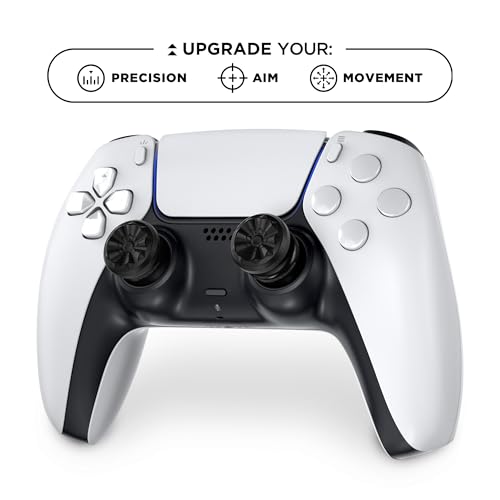 Detalle de KontrolFreek FPS Freek Galaxy Black para PS4 y PS5: grips de rendimiento con doble altura (tira alto y medio)