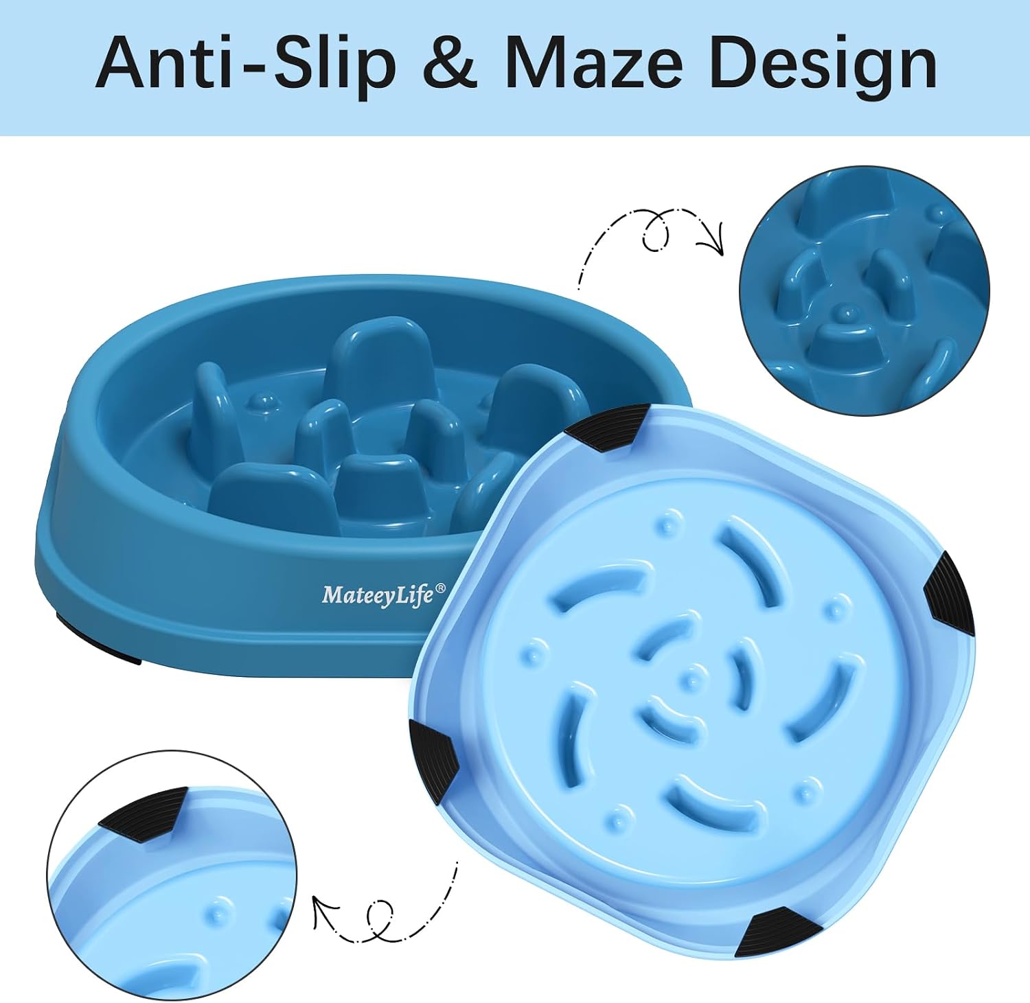 Detalle 2 de MateeyLife Small Slow Feeder Bowl 1 cup