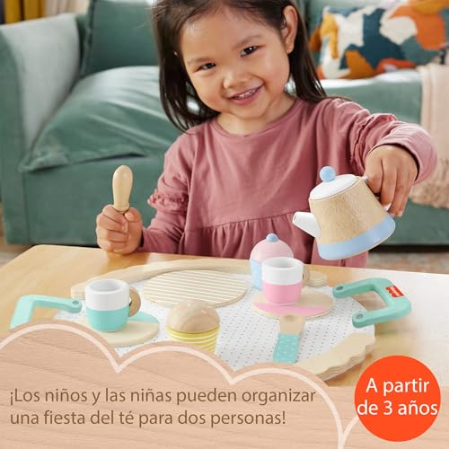 Detalle 2 de Fisher-Price HXT82 Set de té de madera, 12 piezas
