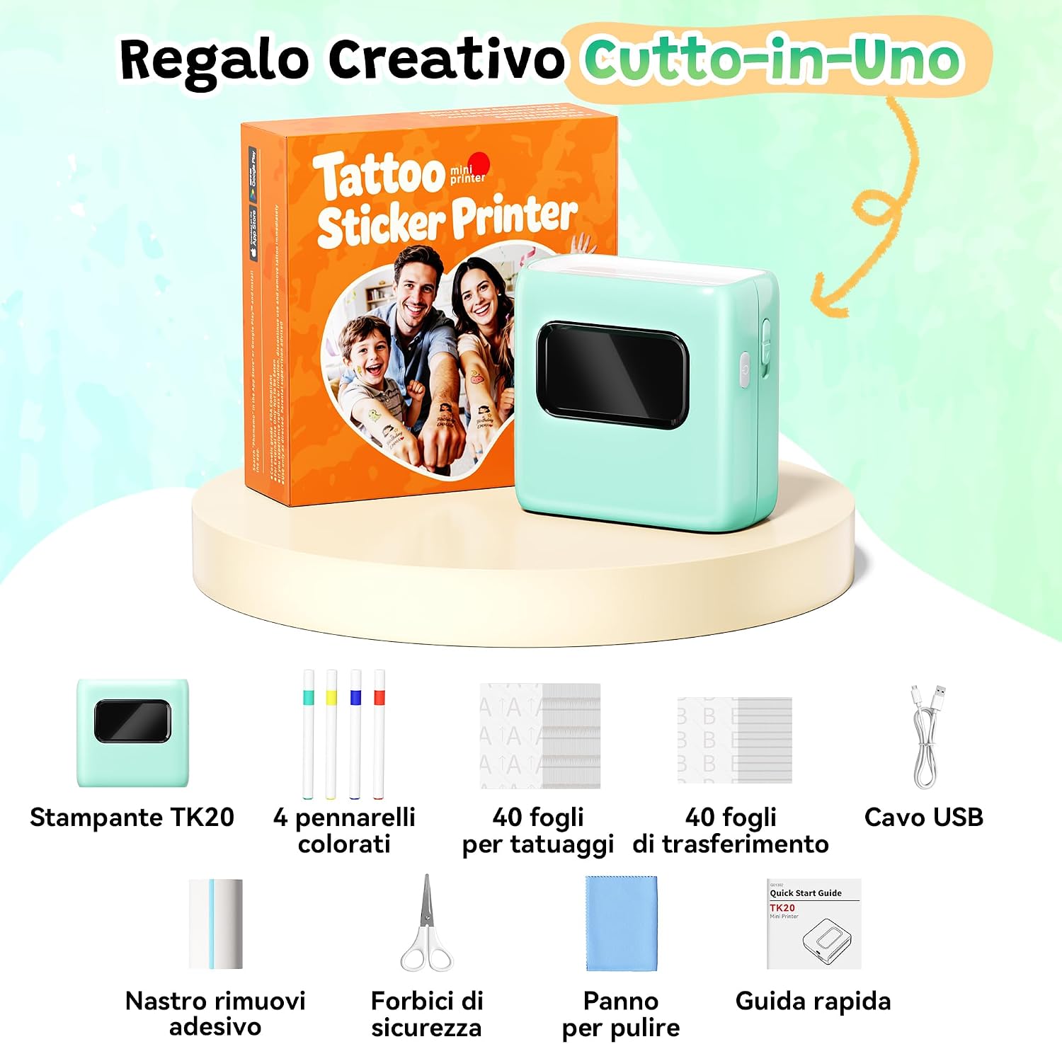 Thumbnail 6 de TATTMUSE Stampante Tatuaggi per Bambini 40 fogli