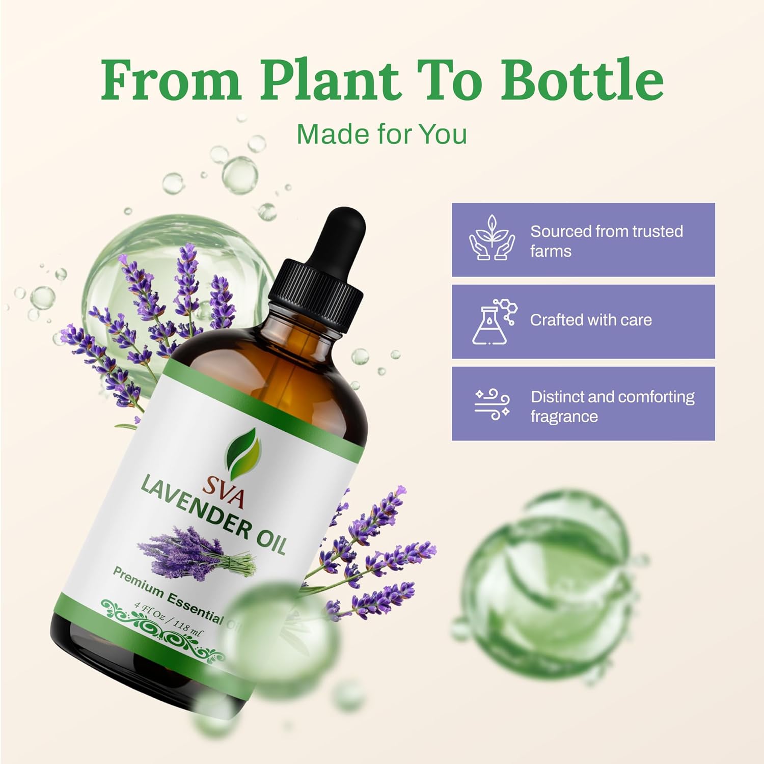 Thumbnail 3 de SVA Lavender Essential Oil (4 Fl Oz) – 100% Natural & Versatile for Diffuser, Skin, Hair, and DIY Crafts