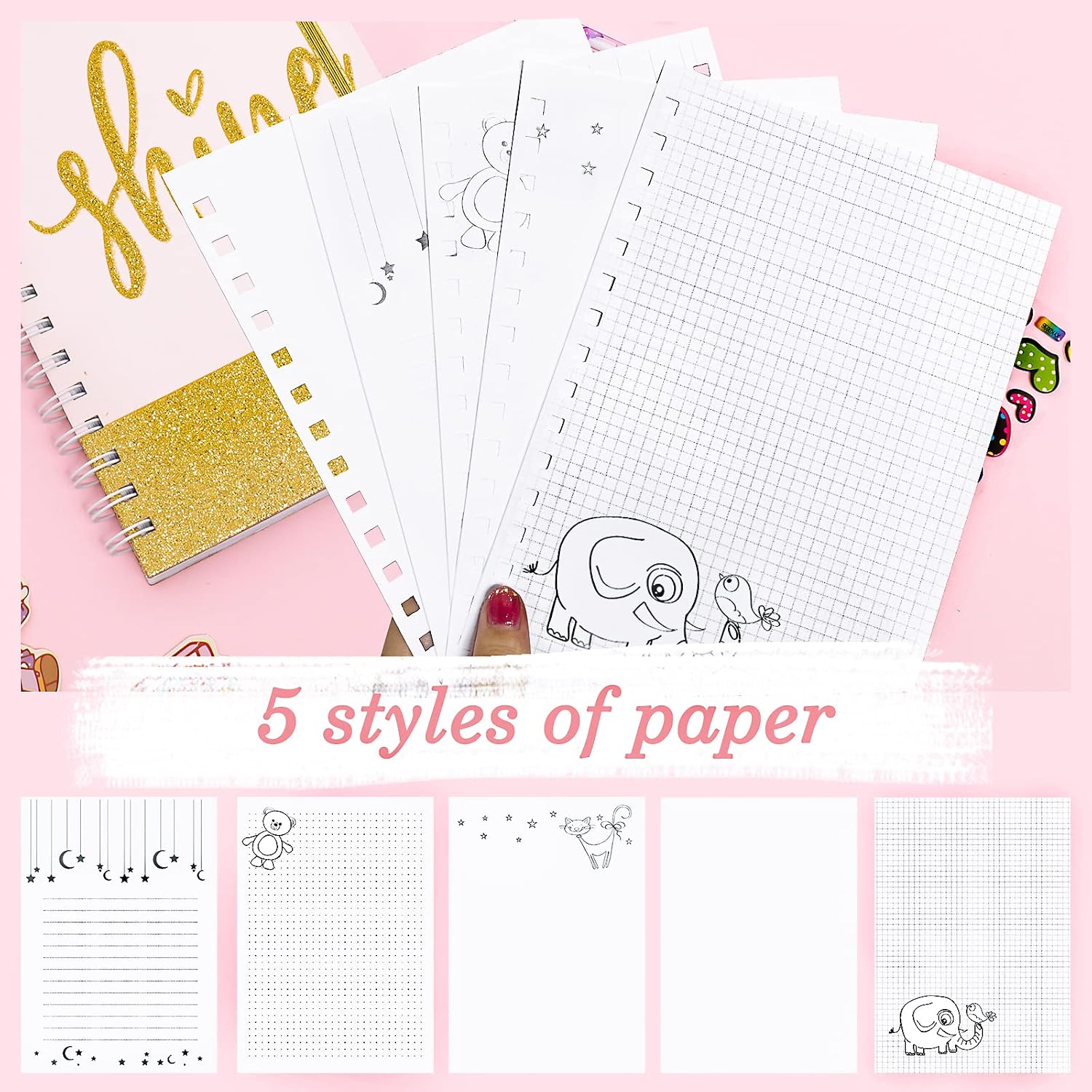 Thumbnail 5 de Teen Girls Diary Gift Set – Teenage Scrapbook & Journal Kit for ages 8–14