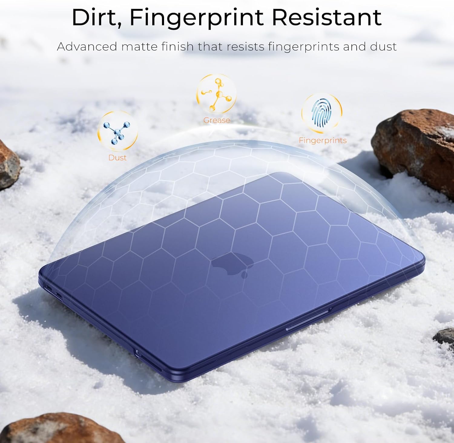 Thumbnail 3 de EooCoo 13-inch MacBook Neo Case (2026) – Frost Indigo Matte Skin with Snap-on Protection