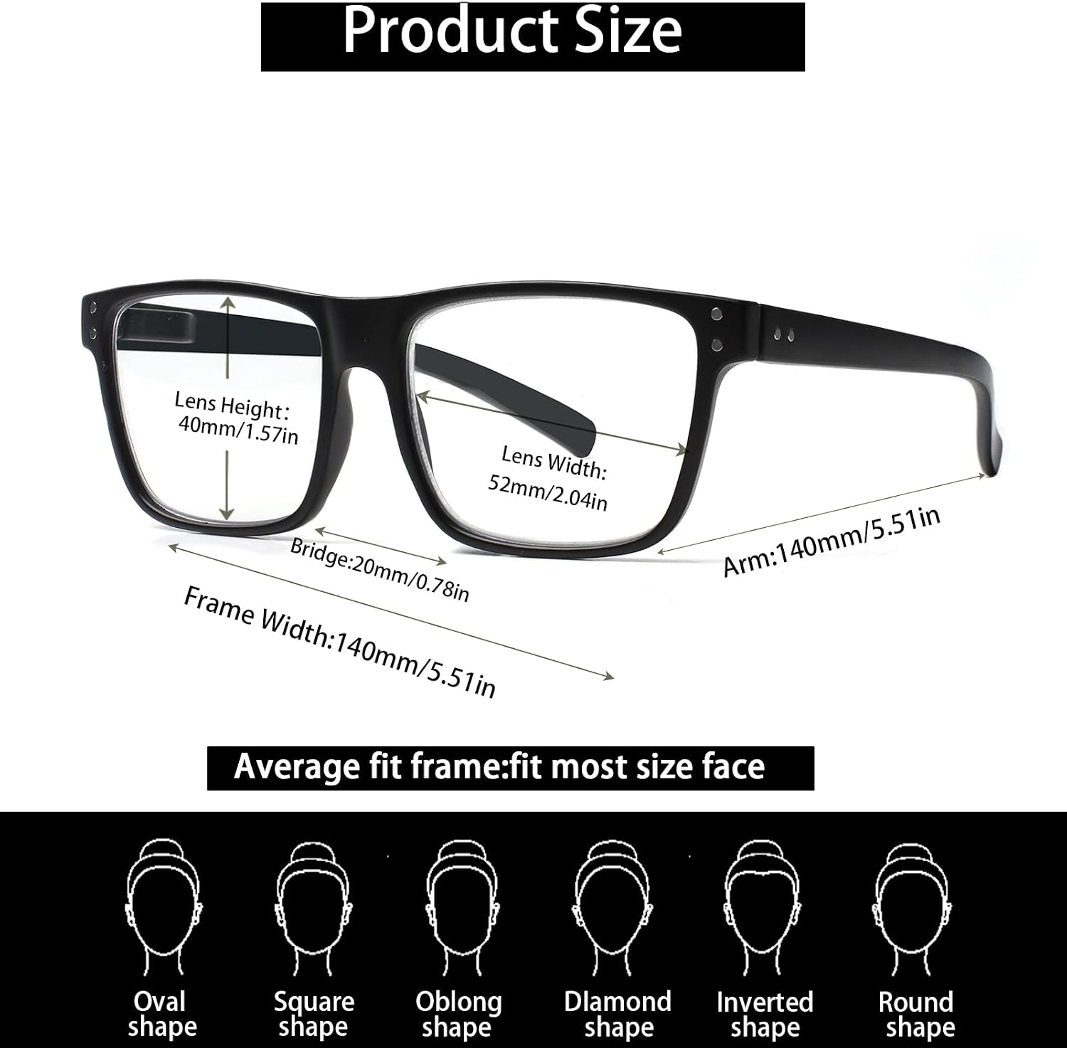 Detalle 2 de Kerecsen Reading Glasses, 5-Pack