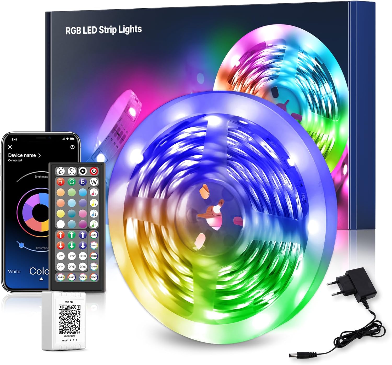 Detalle de Mexllex LED Strip 5m RGB Musik‑Sync