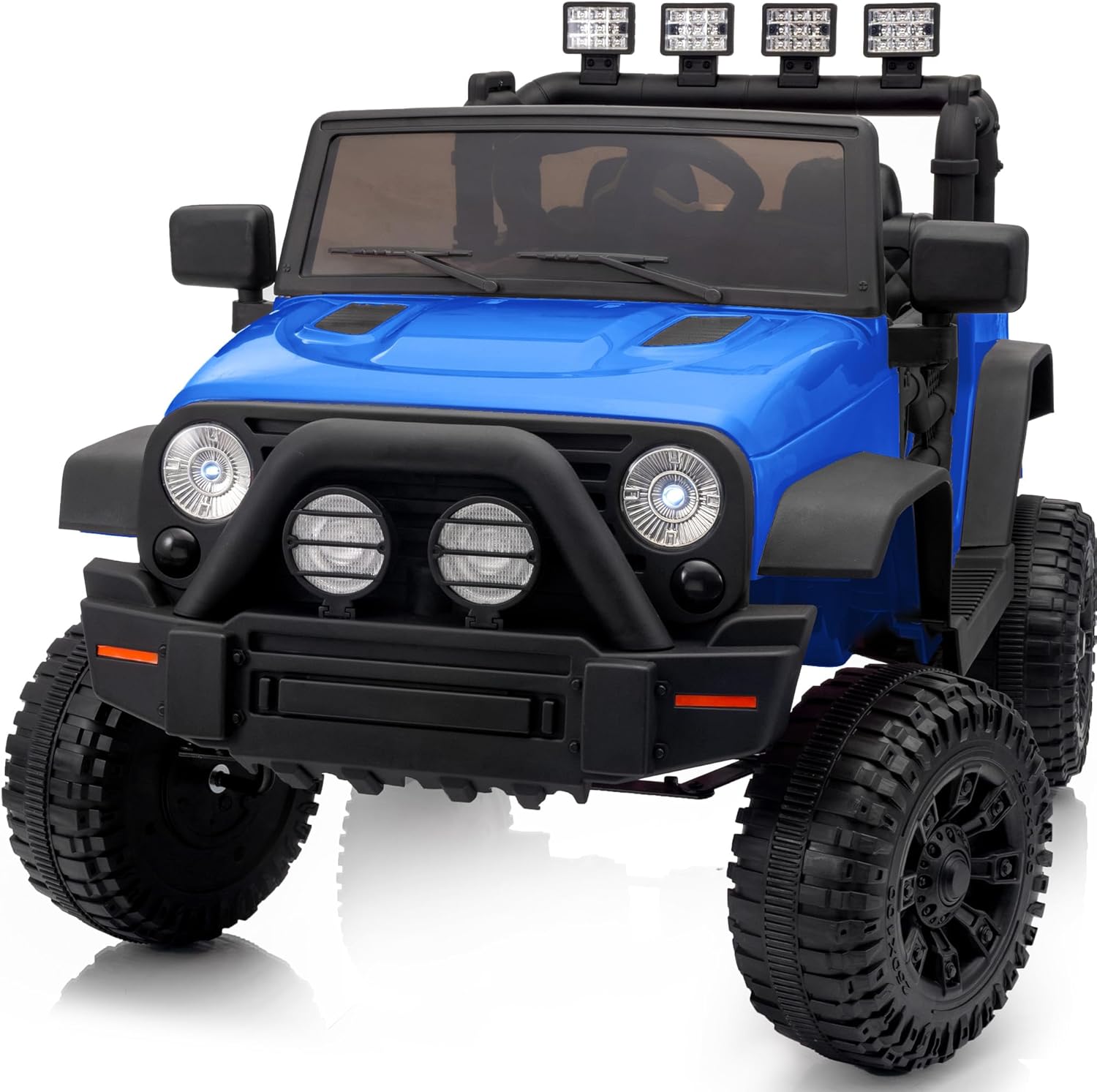 Outfunny 12V Elektroauto für Kinder (mit Fernbedienung & LED) – Blau