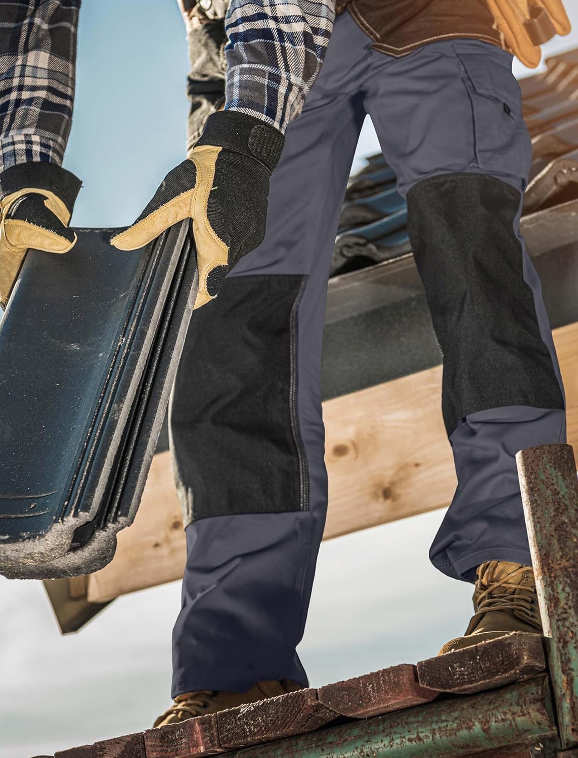 Thumbnail 4 de Elainone robuste Arbeitshose für Männer mit Kniepolster-Taschen und 6 Taschen
