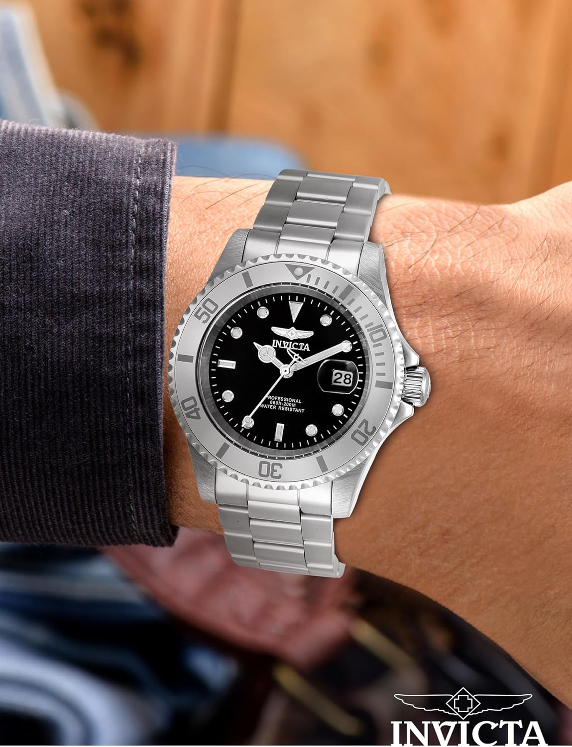 Detalle 2 de Invicta Pro Diver 34022 da uomo, cassa in acciaio 40 mm e movimento al quarzo