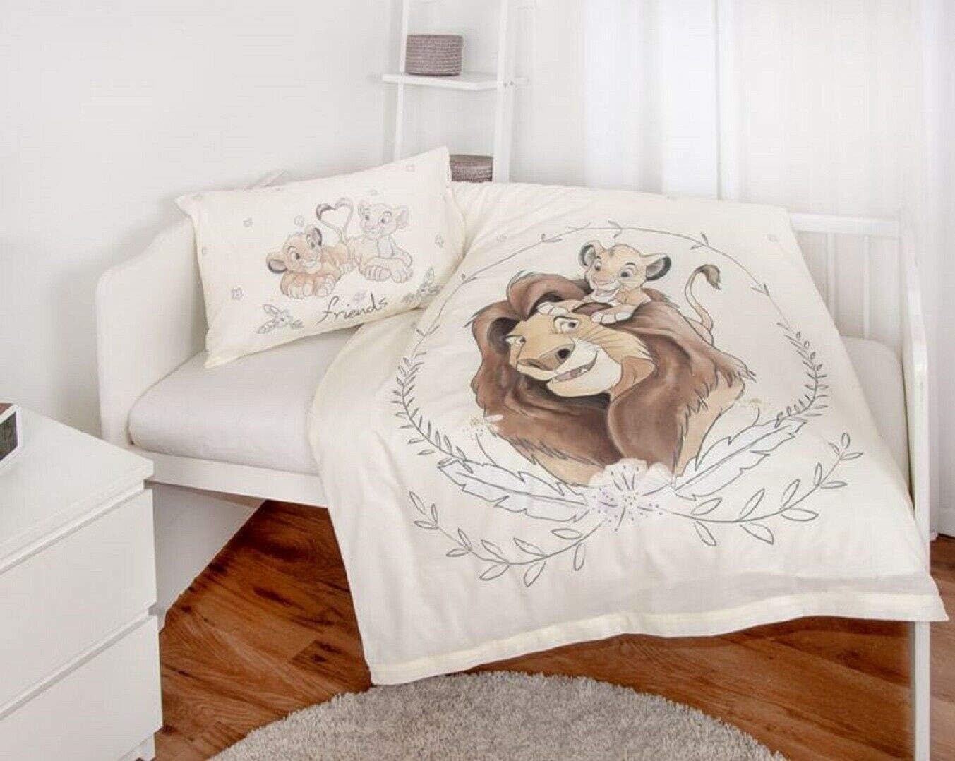 Detalle de Disney 230 The Lion King Simba & Nala Baby Bedding Set, 100% Cotton