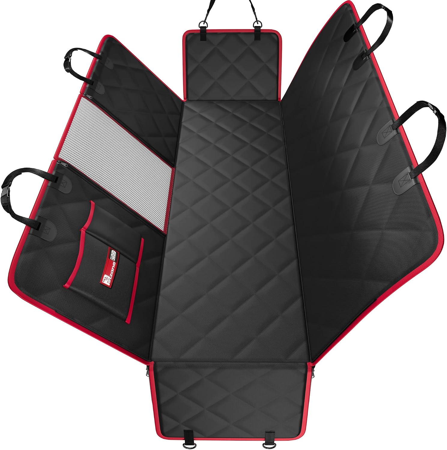 Thumbnail 6 de Dog Hammock for Car Back Seat with Mesh Window, Side Flaps & Zippered Padded Waterproof Cover