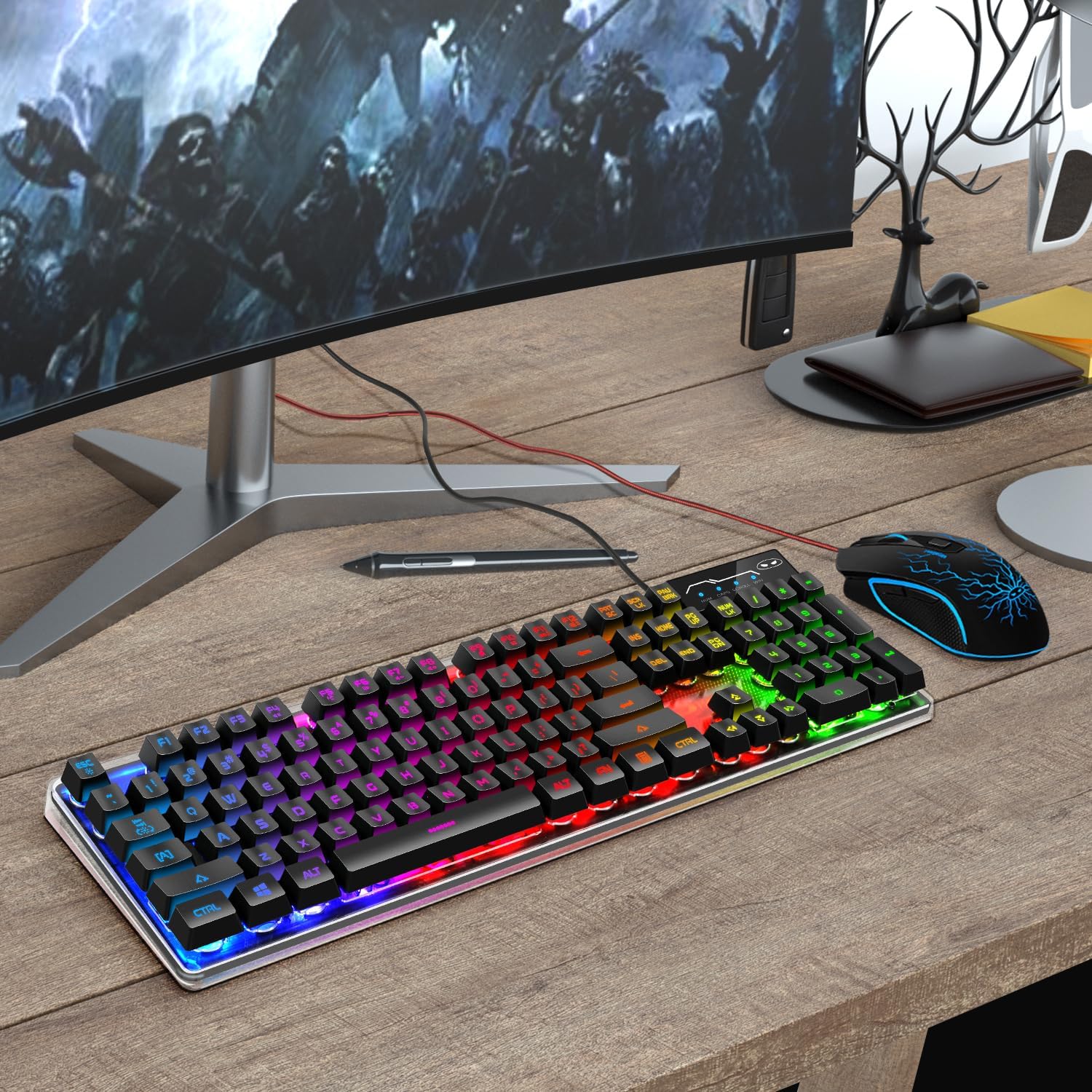 Thumbnail 6 de MageGee K1 Gaming Keyboard and Mouse Combo, 104-Key RGB Wired Set