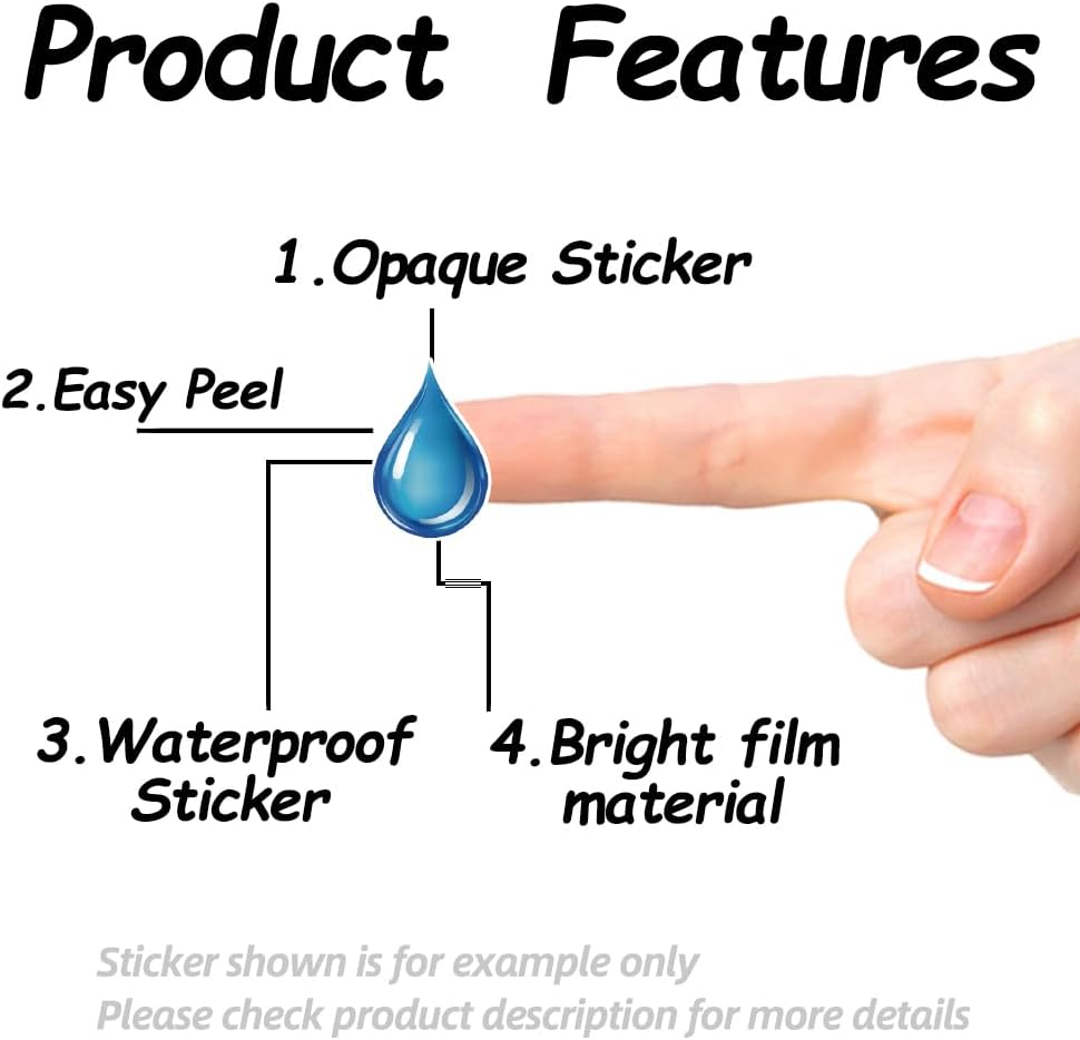 Detalle 2 de AHANDMAKER 240-Piece Teardrop Stickers, Blue Self-Adhesive Decals