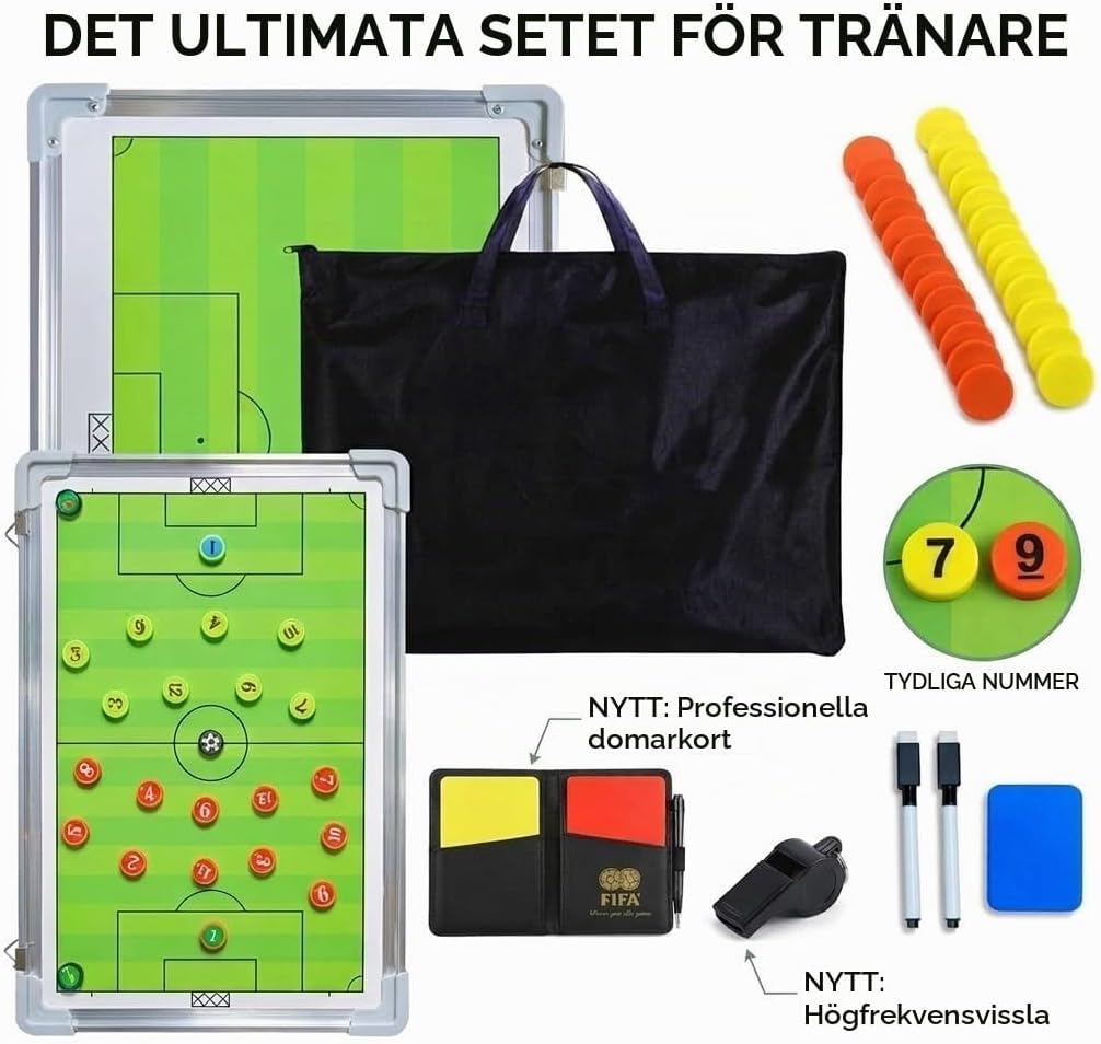Thumbnail 5 de CREADY dubbelsidig taktiktavla för fotboll med magnetiska tillbehör