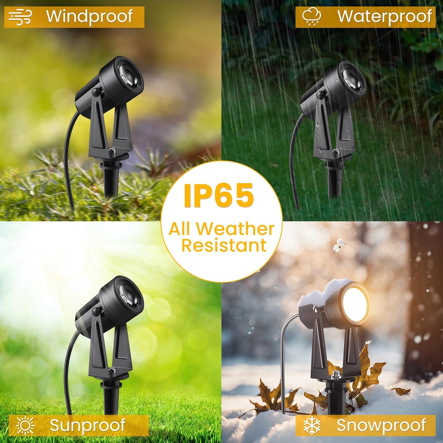 Thumbnail 5 de Pogestrand Garden Lights Mains Powered 4-pack 14m (46ft) LED landscape spotlights with IP65 warm white