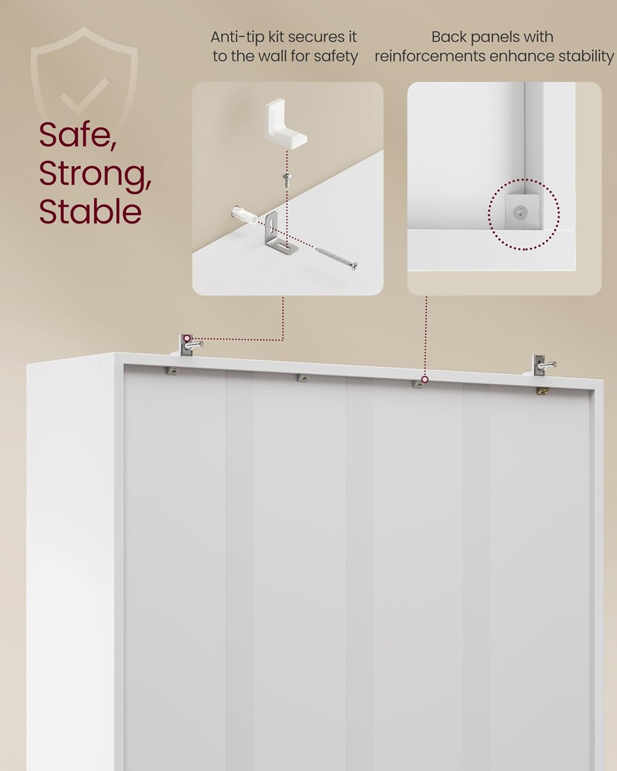 Thumbnail 6 de VASAGLE Collection 6-Tier Cube Bookcase (Cloud White, 24 x 80 x 160.7 cm) CUSTOS LBC412W01