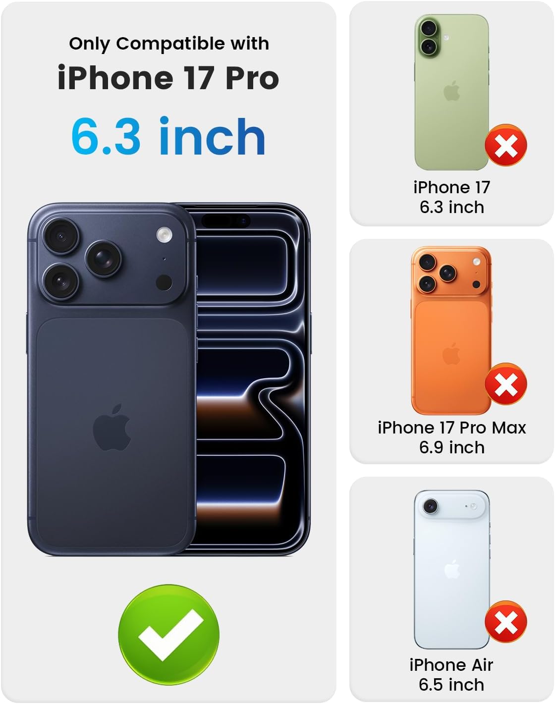Detalle 2 de Doeshine iPhone 17 Pro case with privacy screen protector 5G