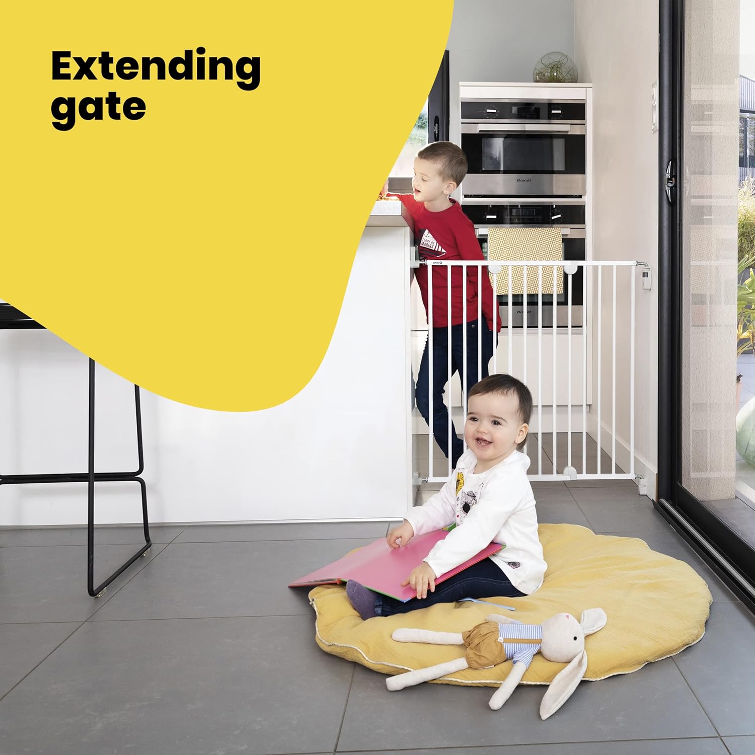 Thumbnail 1 de Safety 1st Wall Fix Extending Metal Gate: A practical extendable baby gate for stairs